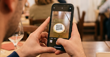 QR code su ogni tavolo Web Restaurant - menu digitale accessibile da smartphone senza app